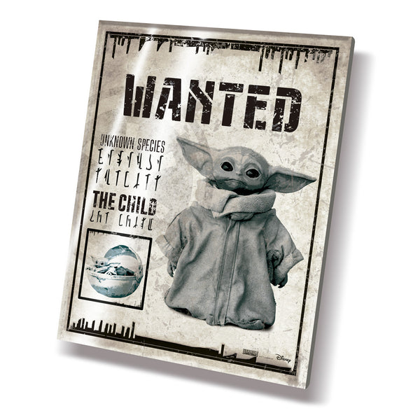 Placa Metálica M Star Wars Wanted The Child