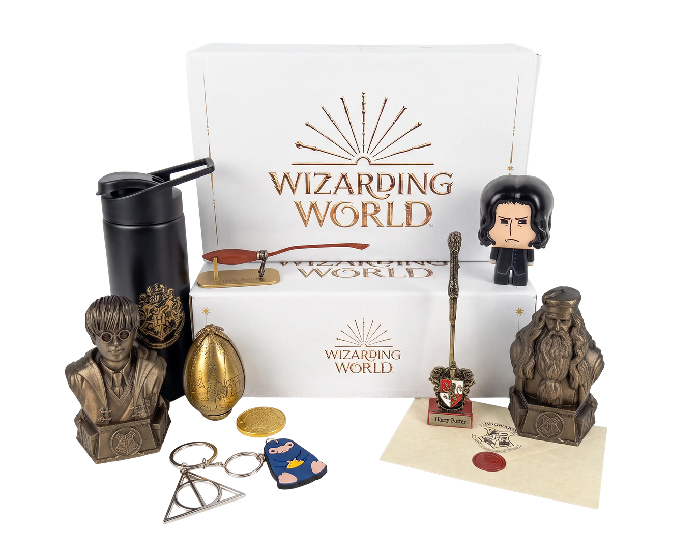 Cada edição de Harry Potter ao Cubo acompanhada de produtos colecionáveis oficiais